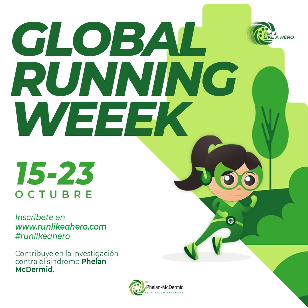 PhelanMcDermid's tweet photo. ¡Os traemos una nueva oportunidad para ayudar a nuestros héroes! @RunPhelan acaba de anunciar la Global Running Week, una carrera virtual en la que podrás participar desde cualquier parte del mundo, entre el 15 y el 23 de octubre de 2022 ​
¡Inscripciones abiertas!👏​#22q13 https://t.co/M40BV03Ame
