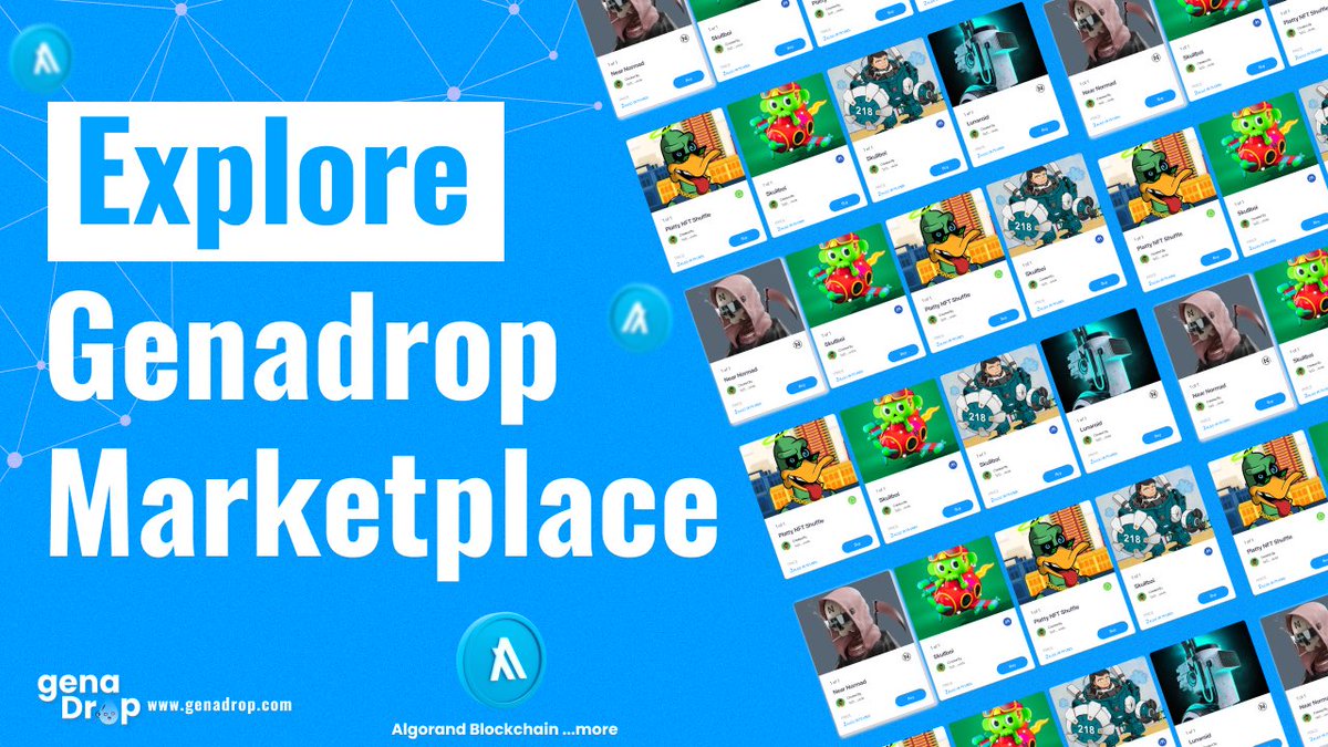 Explore #NFTs today on #Algorand today w/ GenaDrop.io💧#AlgoFAM #AlgoNFTs #AlgoNFT