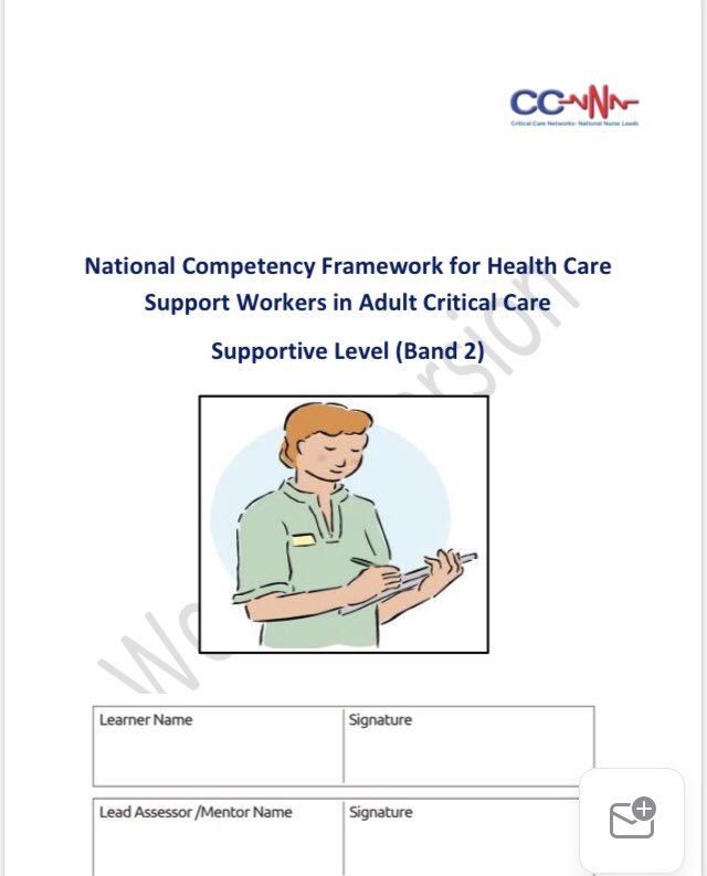 Pleased to announce the launch of  our <a href="/CC_3N/">CC3N</a> critical care HCSW competences currently being circulated to your units via your network nurse leads - will be on our website very soon. A big thank you to everyone who help us develop these #cc3n #development #hcsw