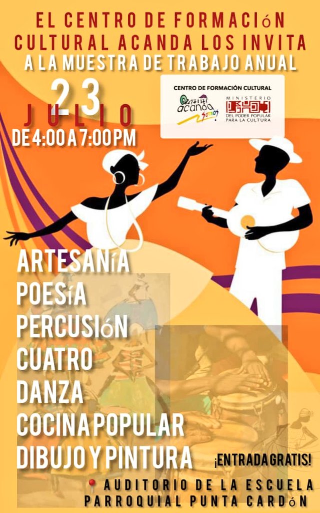 formacultura_ve's tweet photo. #CulturaEsSoberanía el Centro de Formación Cultural Amigos del Canto y la Danza @acandasomos @minculturave #PuntaCardon Edo. #Falcón ofrece variedad de opciones para la formación y capacitación comunitaria en #Artes y #Cultura #LaCulturaEsLoNuestro @NicolasMaduro @VillegasPoljak https://t.co/PknJQvanuY