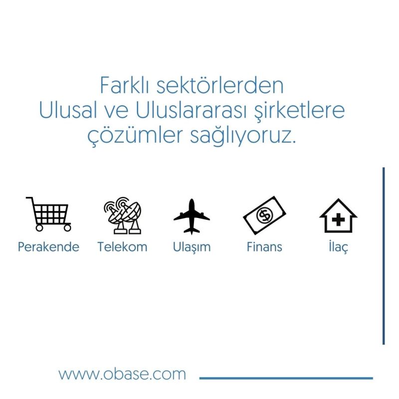 Perakende başta olmak üzere telekomünikasyon, finans, sigorta, ilaç, ulaşım ve lojistik gibi pek çok farklı sektördeki ulusal ve uluslararası şirketlere teknoloji geliştirme ve yazılım çözümleri sağlıyoruz.

#Yazılım #Teknoloji #TeknolojiGeliştirme #OBASE #HalkaArz