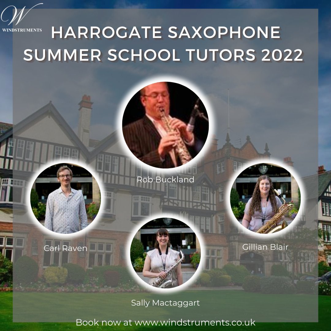 Gilly_Blair's tweet photo. This time in a month we’ll be well into our first full day @Windstruments_ Harrogate Saxophone Summer School! There’s still some spaces and we’d love to see you there! 🎷 @RobBucklandSax @SallyMacT 
Book your place here: https://t.co/Ipf7y7UX3v https://t.co/fN9OLW9JEM
