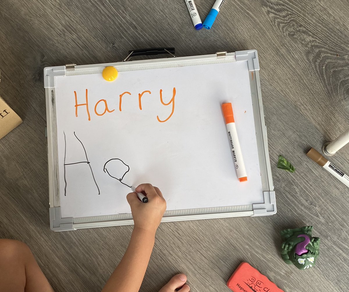 K8Solo's tweet image. My 4 year old son starts school in Foundation this August. He keeps asking to write his name, I think he’s done a great job! 💜

#edutwitter 
#newlearner
#foundation #school