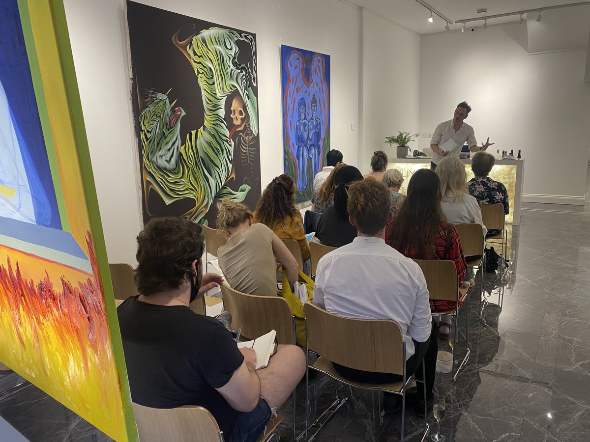 Brilliant workshop and poetry reading with ⁦@LukeKennard⁩ last night at Lilya Art Gallery. What a wonderful evening. Thanks to ⁦<a href="/putney_bid/">Positively Putney</a>⁩ for sponsoring the event.