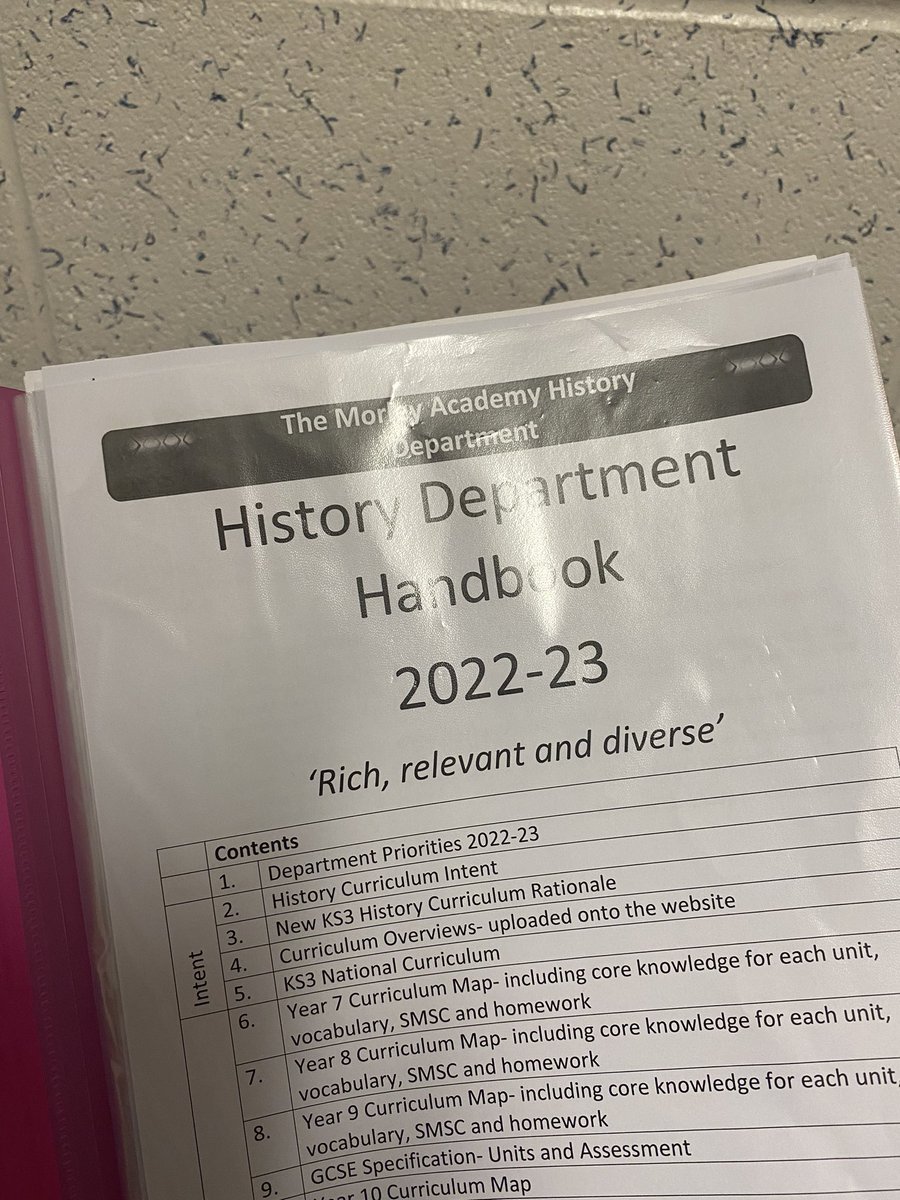 After seeing the idea on Twitter last year I’m busy updating our department handbooks ready for September! Staff added to them through the year and said it helped them feel confident with the curriculum. Plus it kept all the information in one place📚💡