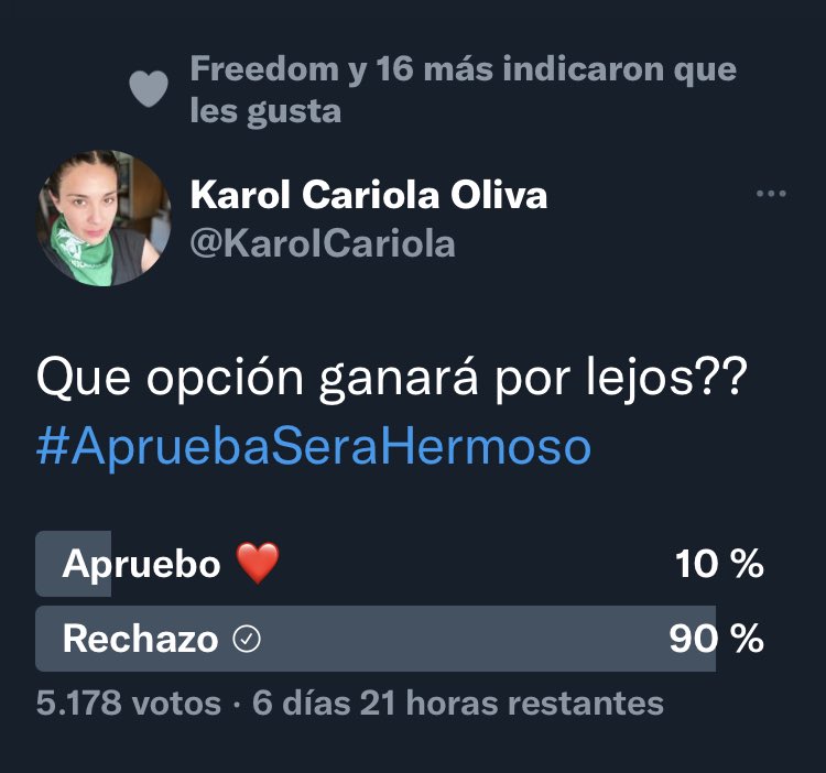 crisdelamayoria's tweet photo. Como Karol Cariola, pidió que no se RT más este tuit, no lo hago mas…y uds., tampoco por favor!! https://t.co/aM9tEI6hKz