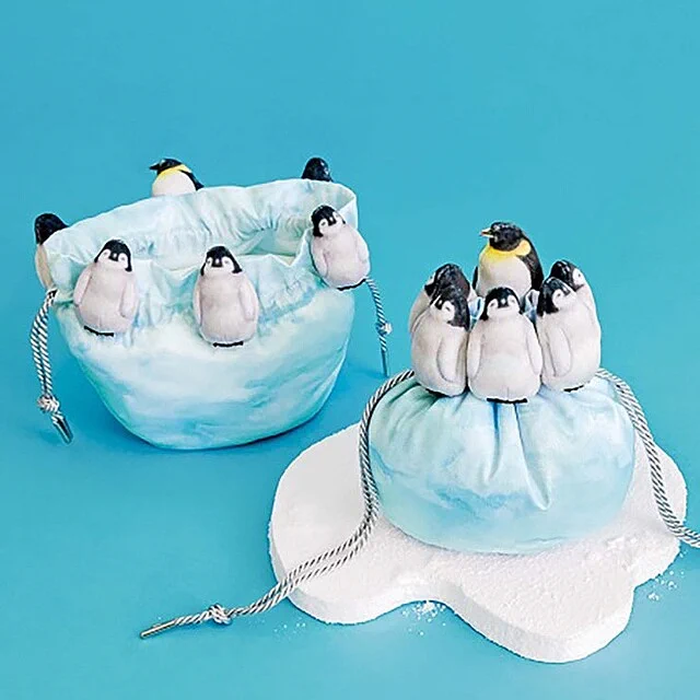 フェリシモの巾着が可愛すぎる！流氷に集まるペンギンたち。