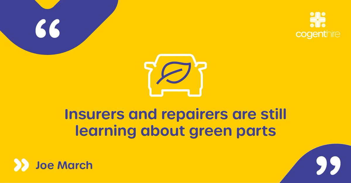 CogentHire's tweet image. #Insurers and #repairers were against #greenparts. 
Times have changed. With a shortage in new parts from manufacturers, green parts make a lot more sense. During these interviews, we’ve seen that repairers have been very keen to make use of green parts. buff.ly/3IFN659