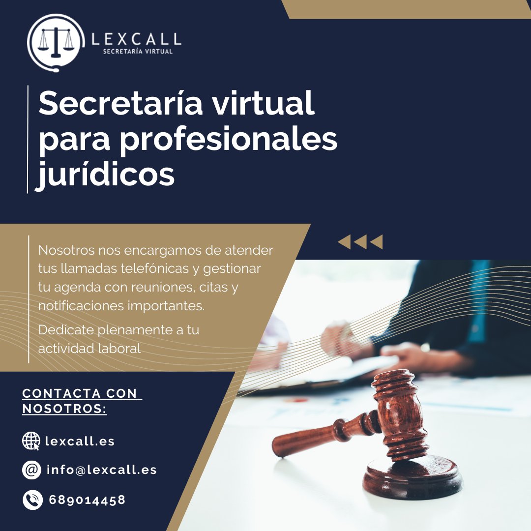 Lexcall_ES's tweet photo. La #secretaríavirtual para profesionales #jurídicos que tu empresa necesita

- Atención de llamadas
- Gestión y organización de agenda
- Protocolo personalizado
- Gestión de notificaciones y llamadas importantes

Más info en:
📱 689 01 44 58💻 https://t.co/SfnekGsA19 https://t.co/ErafRC8JpX