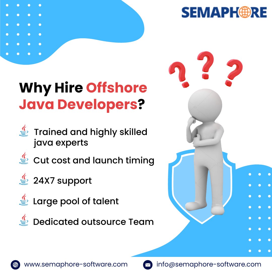sttlinc's tweet image. Offshoring is one of the best ways to hire skilled professionals. They are prescreened certified professionals that offer their services at cost-effective prices.
know more:bit.ly/3aVaMpK
You can share your requirements at: info@semaphore-software.com
#hirejavadeveloper
