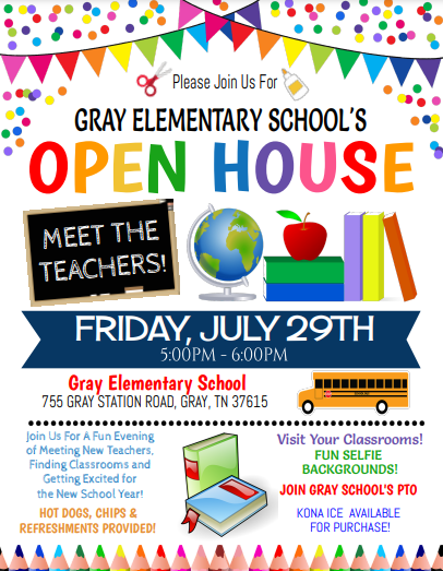 gray_elementary's tweet photo. Join us for our Back to School Open House!!!! https://t.co/gmzkpA5jmm