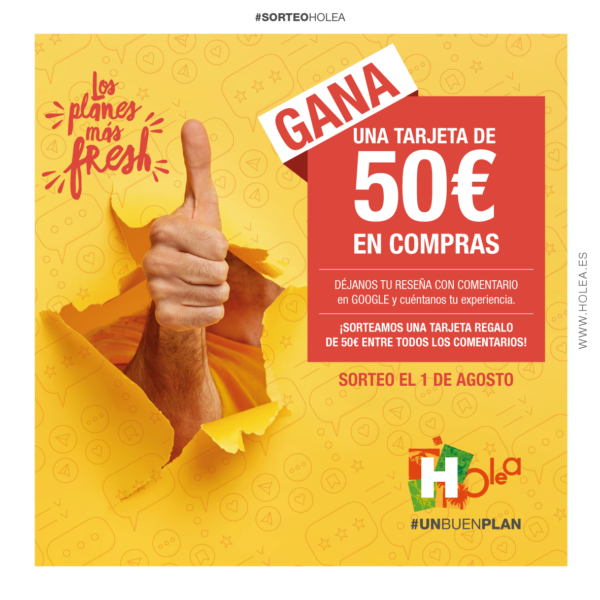 HoleaHuelva's tweet photo. ¡Déjanos una reseña en Google aquí
➡ https://t.co/eP3Ky9Rejl ⭐⭐⭐⭐⭐ contándonos tu experiencia en Holea y entra en el sorteo de una tarjeta de 50€ en compras! 🛍
Bases ➡ https://t.co/RGBbqPtsyF
#Holea #LosPlanesMásFresh #SorteosHolea #HoleaHuelva #Huelva #UnBuenPlan https://t.co/VHLmZZQi0G
