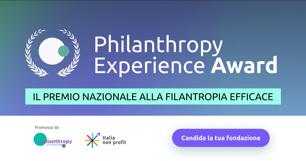 Nasce il #philanthropyexperienceaward, i vincitori saranno premiati al #philanthropyexperience il 26 e il 27 settembre a #catania ➡️
bit.ly/PhilanthropyEx… <a href="/Italianonprofit/">Italia non profit</a>