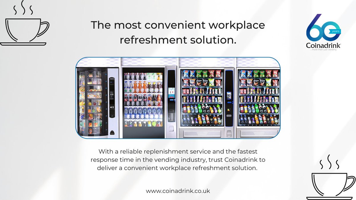 coinadrink's tweet image. This is a refreshment solution that works for your business. Not the other way around.

coin-a-drink.co.uk

#workplacerefreshments #workplacefacilities #officefacilities #manufacturingindustry #sales #hr #procurement #fm #morethanjustvending