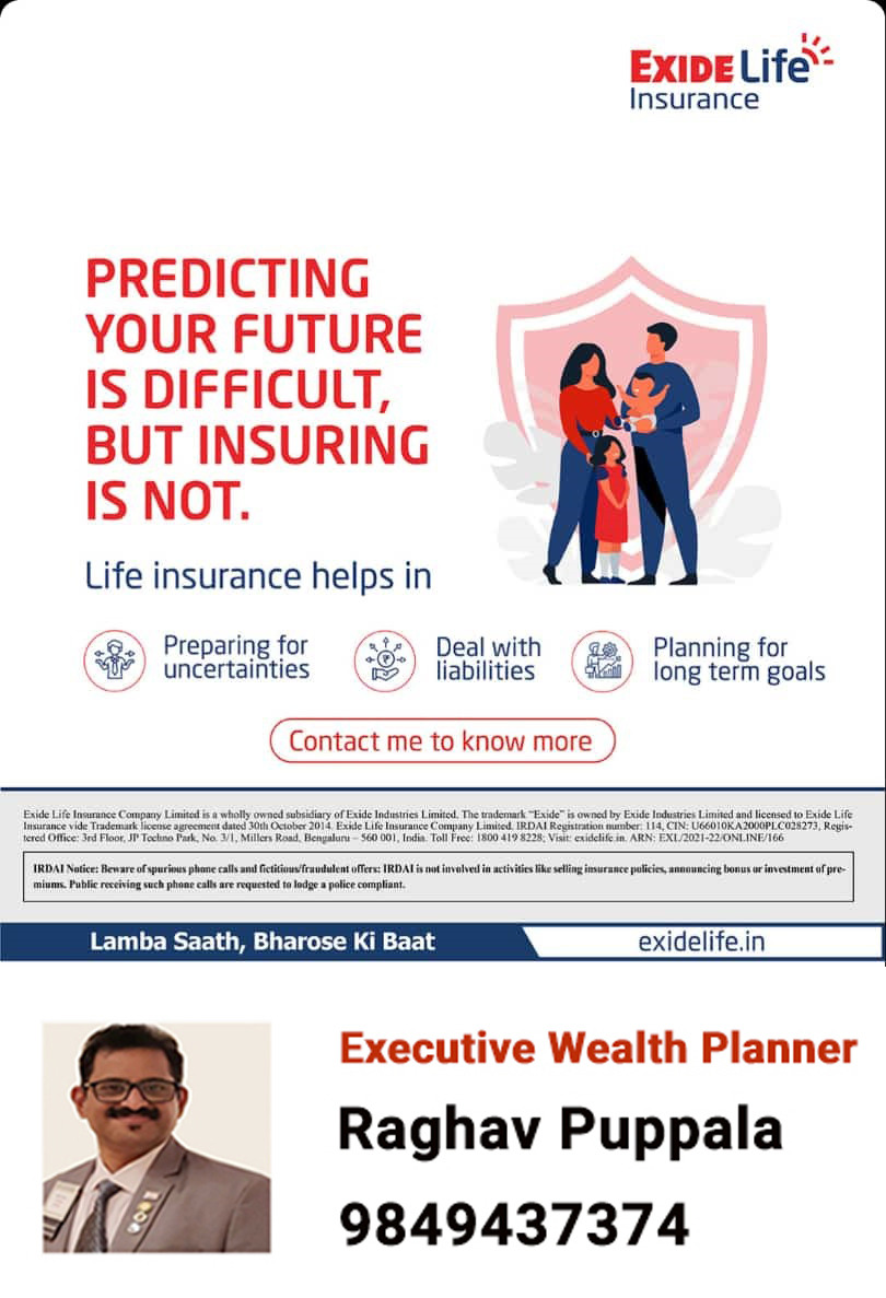 SangeethaLakka1's tweet image. Exide Life Insurance for more details Call:9849437374
#exidelifeinsurance #future #insuring #lifeinsurance #liabilities #planning #longtermgoals #wealthplanner