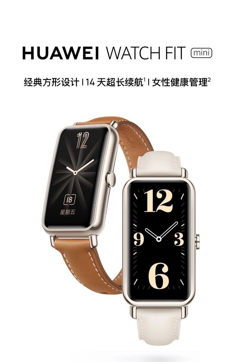 smartechdaily's tweet photo. إطلاق ساعة #HUAWEIWatchFitMini في الصين:
- شاشة 1.47-inch AMOLED
- دقة 194×368
- 14 يوم استخدام عادي
- شحن بقوة 5W
- حساس بصري لتتبع نبضات القلب
- تتبع SPO2
- التعرف على 96 تمرين
- سمك 11.04mm
- وزن 20 غرام
- إطار من الألمنيوم
- معيار 5 ATM
- دعم NFC
- دعم Bluetooth 5.0
- سعر 75$ https://t.co/G4hAM8oevK