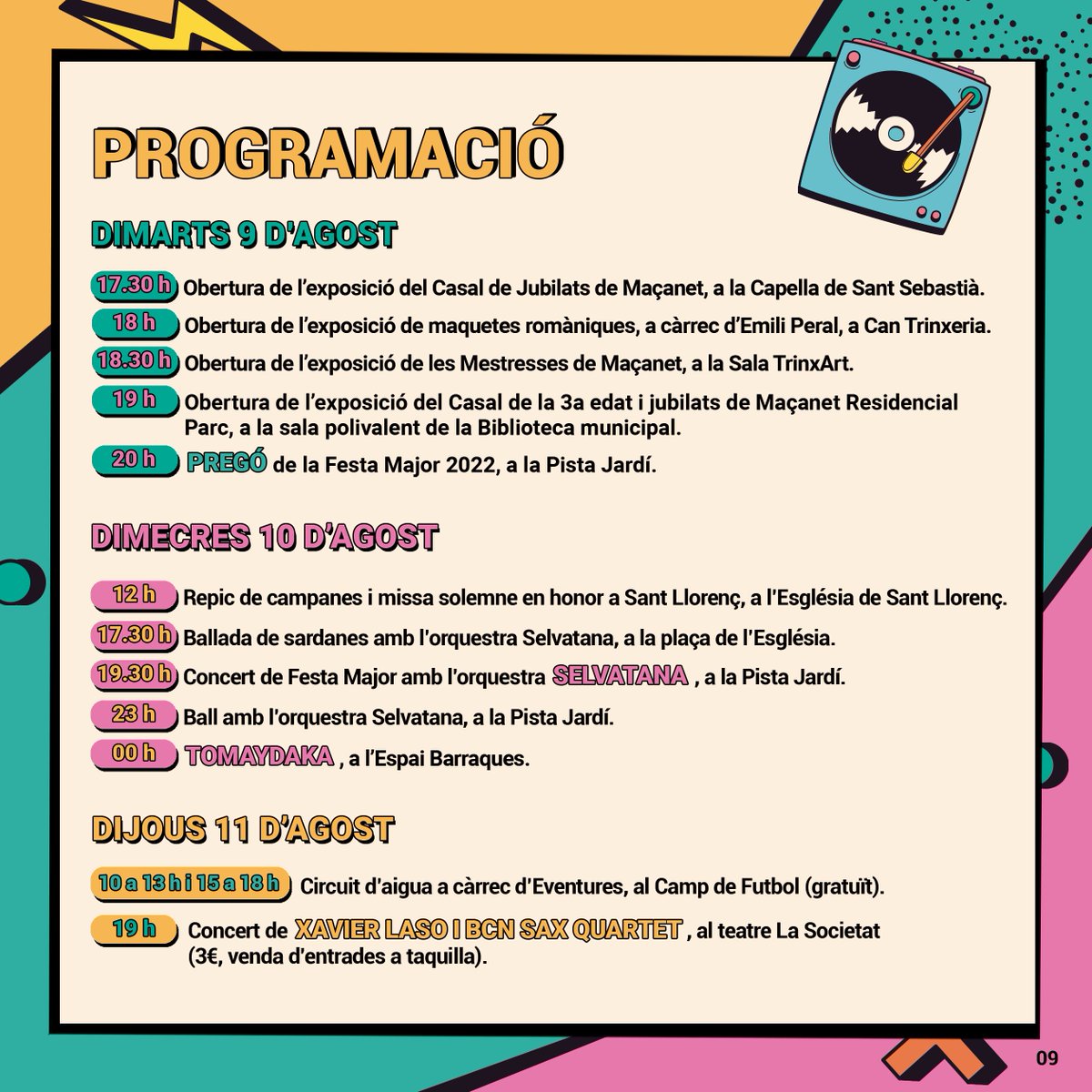 ajMassanet's tweet photo. Festa Major de Maçanet de la Selva 2022🎉

🏡La setmana que ve rebreu els llibrets sencers a casa!

#FMMaçanet22

🔗https://t.co/AQGxQhmYRZ https://t.co/aMft3LxtwH