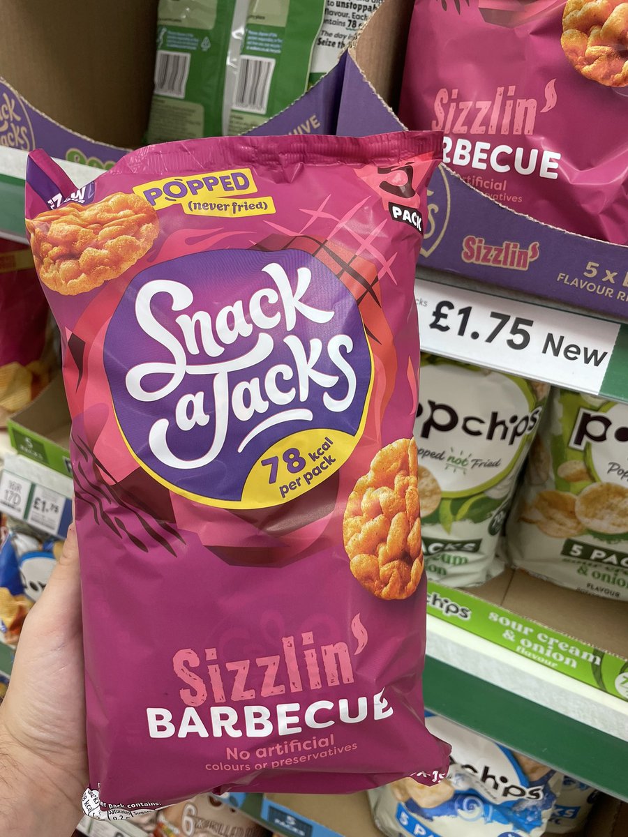 All_Things_New_'s tweet photo. Sizzlin Barbecue Snack a Jacks! 👀 At Tesco @Snackajacks #snackajacks #sizzlin #barbecue #wellthisisnew https://t.co/jIT7o8FvEK