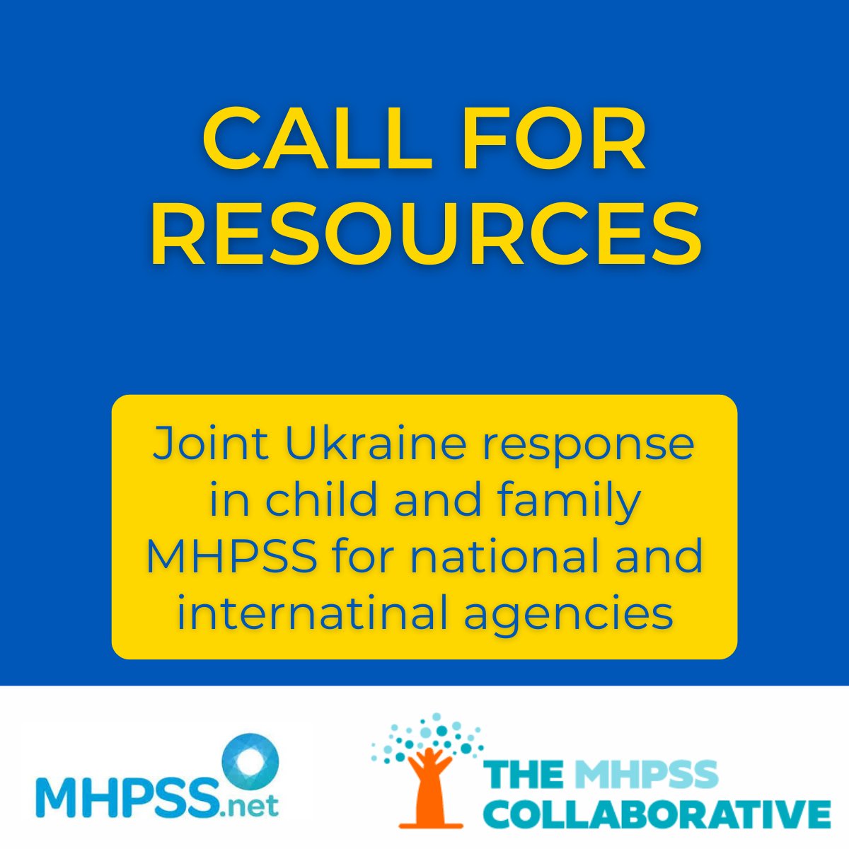 Our project partner @MHPSSCollabora1 together with @mhpss are collecting useful resources for a joint #Ukraine response in child and family #MHPSS for national and international agencies. 
@FOCUS_Refugees @kids4alll @NEWABC_EU @SGN_Support @kmop_ngo 