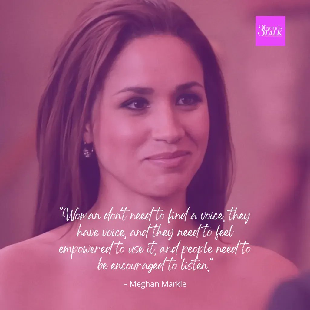 “Women don't need to find a voice, they have a voice, and they need to feel empowered to use it, and people need to be encouraged to listen.” — Meghan Markle

#empoweringwomen #listentowomen #womenspeakers #srongwomen  #strongblackwomen #inspiringquotes