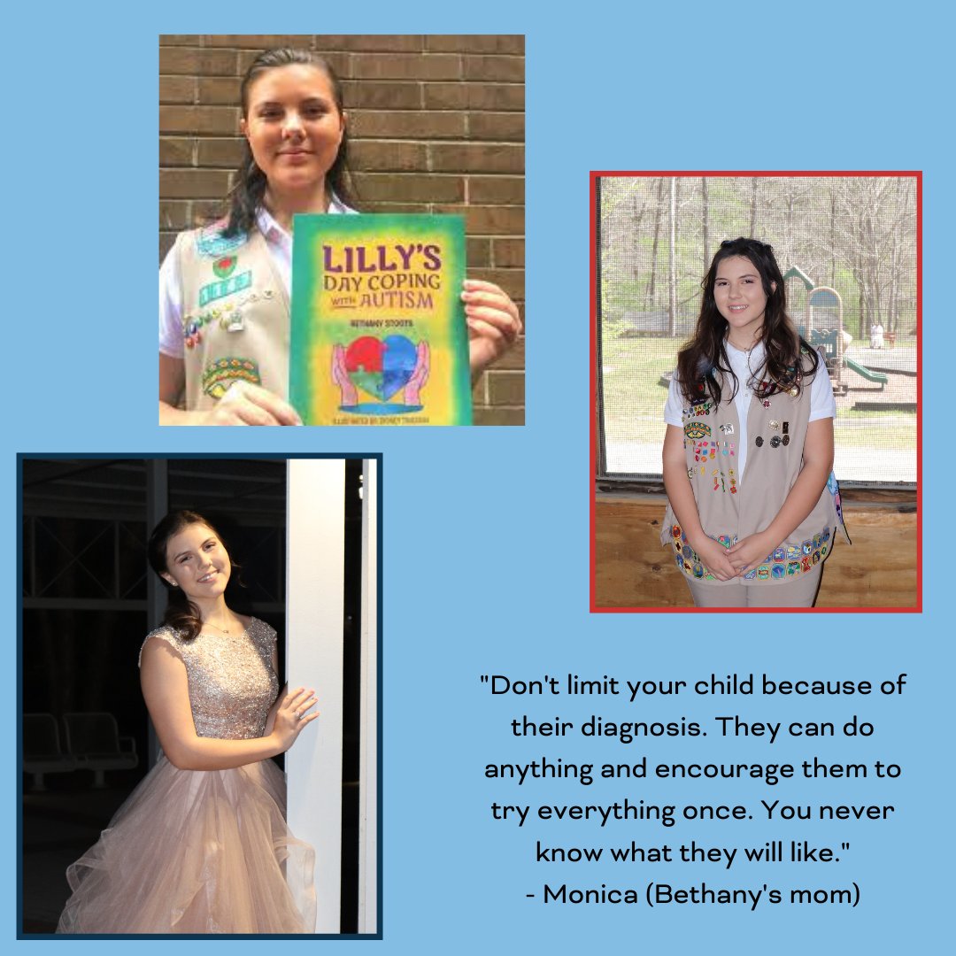 Meet Bethany! She is 17 and plays the flute &amp; piccolo. A Red Coat Award recipient of Lads to Leaders. She wrote and published "Lilly's Day Coping With Autism." She is her Junior class Vice President and a  member of the State of the Student. 
#AutismSocietyAL
#FacesofAutism