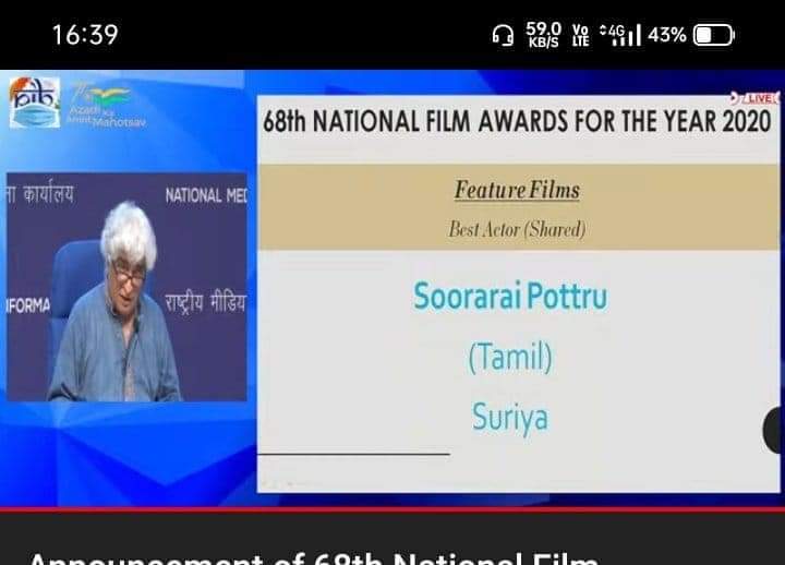 sfcpudukkottai's tweet photo. 5 National awards for #SooraraiPottru best ever gift for 

@Suriya_offl  Anna birthday time.  @Karthi_Offl 
@rajsekarpandian | @mi_offl 
@rajamanipdk | @ShabarishRam1 

@sfcpudukkottai 🙏👍

#NationalFilmAwards2022 https://t.co/gnaUah3ToU