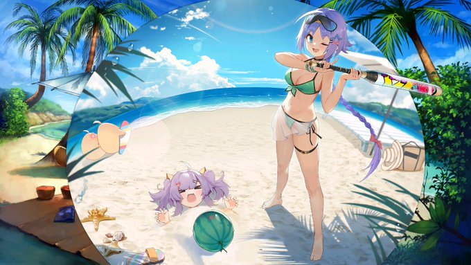 ニコロソ・ダ・レッコの水着で埋められたガキはまだお預け #夏のアズ生 #アズールレーン 