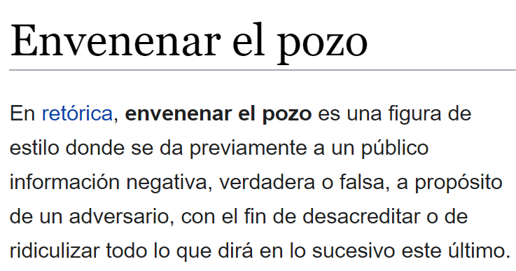 FalaciaDelDia's tweet photo. La Silla Vacía incurre aquí en:

Falacia de pregunta compleja o tendenciosa: Responder la pregunta implica aceptar supuestos que no han sido confirmados

Falacia de envenenar el pozo: Presentar información de manera que desacredita o ridiculiza una contraparte y todo lo que dirá https://t.co/XQt6mwQ8Rn