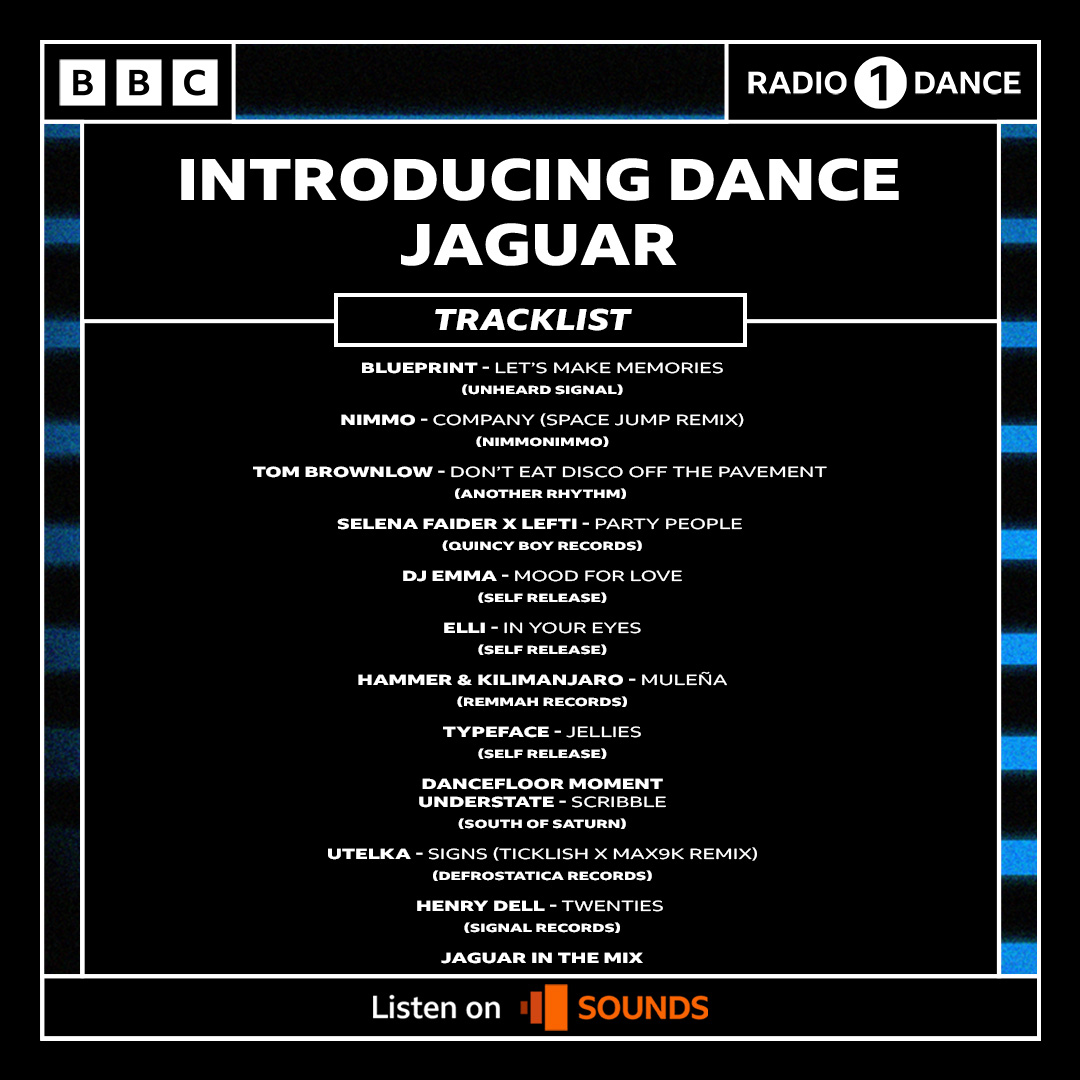 With hot new music from @SelenaFaider, @joshkili & @thehammerhits, a Dancefloor Moment from @Understateuk + @JaguarWorldwide in the mix, last night's show was a corker. Listen back on @BBCSounds now!