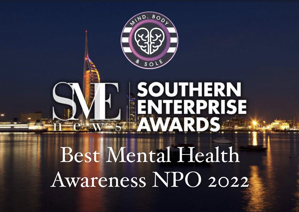MindBodySoleUK's tweet photo. Pleased to announce that we’ve been awarded the ‘Best Mental Health Awareness NPO 2022’ by @SME__News 🏆 

Thank you for the continued love, support and belief this award is dedicated to everyone that we have helped over the past year.

More info coming soon…💜 https://t.co/vDYMAdTJce