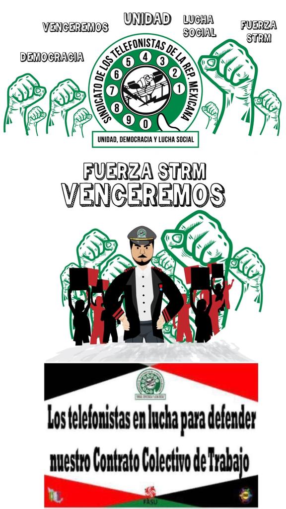 #HuelgaEnTelmex #FuerzaSTRM #HastaQueTope #TeLaVamosAEstallar #PorAmorAMexico #OrgullosamenteTelefonista