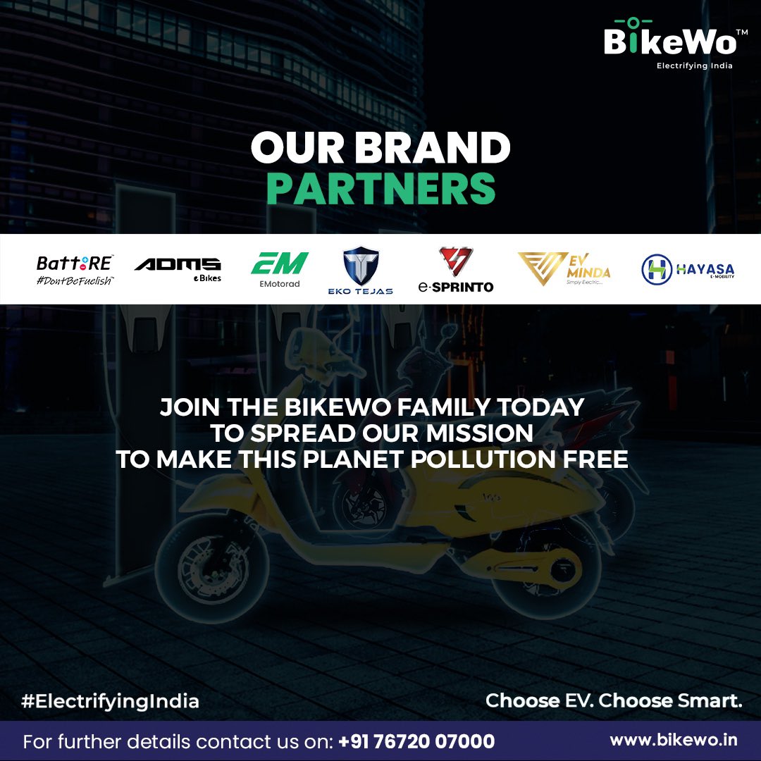 bikewo_'s tweet photo. The biggest business opportunity is here!
Join the Bikewo family today and let’s electrify India! #ElectrifyingIndia
📞+91 7672007000
🌐 https://t.co/kI45DeCaAf
#bikewo #twowheeler #smarthub #EVstore #ElectricVehicle #EV #EVRetailer #ElectricVehicleRetail #EVShowroom https://t.co/nSvsrjSjkE