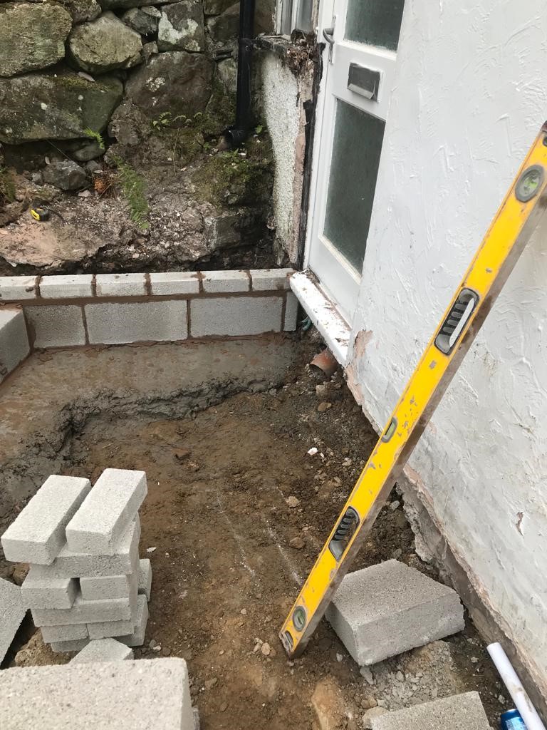 A new single storey extension is beginning in Oswestry by one of our Wrexham members.