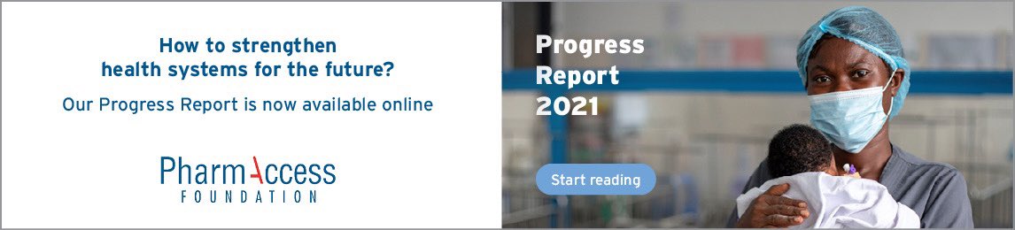 Our 2021 Progress Report is now available online! 

Click the link below to learn more about our efforts and impacts. Here's to more successful endeavors and partnerships 🎉🎉 @PharmAccessOrg 

publications.pharmaccess.org/progress-repor…