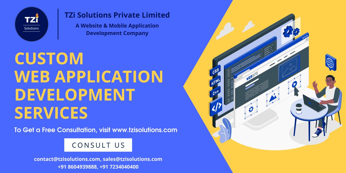 tzisolutions's tweet photo. TZi Solutions offers a wide range of web development services to businesses. To get top-notch custom web application development services & free IT consultation, contact us - https://t.co/6sMFDAs3ao
#CustomWebSolution #CustomWebDevelopment #GoDigital #GoOnline #webapplication https://t.co/jJboBMBhmX