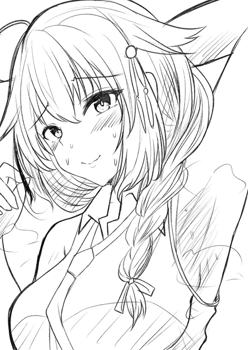 衝動で描きました 