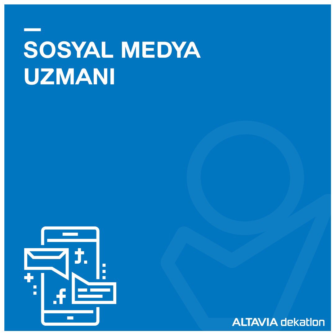 Altavia Dekatlon Sosyal Medya Uzmanı arıyor!

Başvuru:
REF: SMU başlığı ile mailto: cv@altavia-dekatlon.com adresine CV’ni ve portfolyonu gönderebilirsin.

Detaylar: linkedin.com/posts/altaviad…