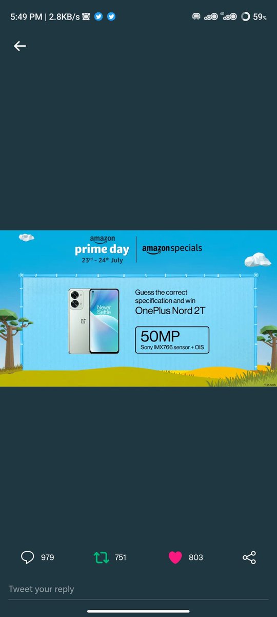 SarangDambale's tweet photo. @amazonIN Exactly I Captured 🥳 #OnePlusNord2TOnAmazonPrimeDay 
@amazonIN
:_ Correct Specification Of #OnePlusNord2T  
In Camera 📷 Is  *50MP Sony IMX766 sensor+ OIS ☺️ https://t.co/mQ0BZxxLWJ