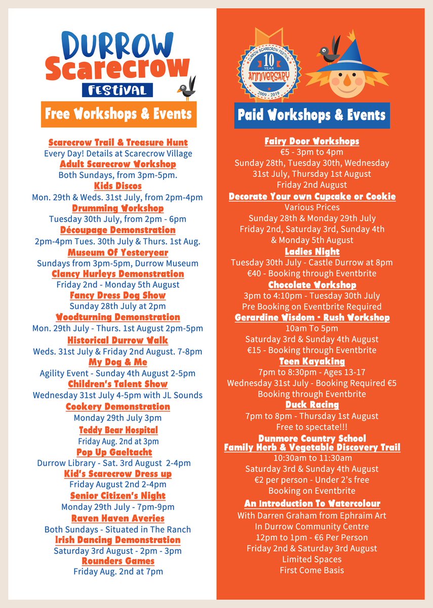 If your thinking of visiting Durrow Scarecrow Festival over the coming days don't forget to check out our 858/828 services which travel 7 days a week into Durrow.
For timetables visit: locallinklaoisoffaly.ie
#durrow #scarecrowfestival #locallink #laois