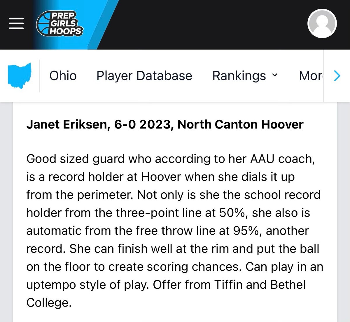 JanetEriksen23's tweet photo. Thanks @JDabbs86 of @PGH_Ohio for your write-up. Truth be told, here's no way I shoot 50% from 3pt &amp; 95% from FT without @CoachJimClayton teaching me #middleperfect. Thankful to get one more opportunity to play for @OhioXtreme in Cincy at FINALE @SelectEventsBB.  @PrepGirlsHoops https://t.co/GNgOybzRNS