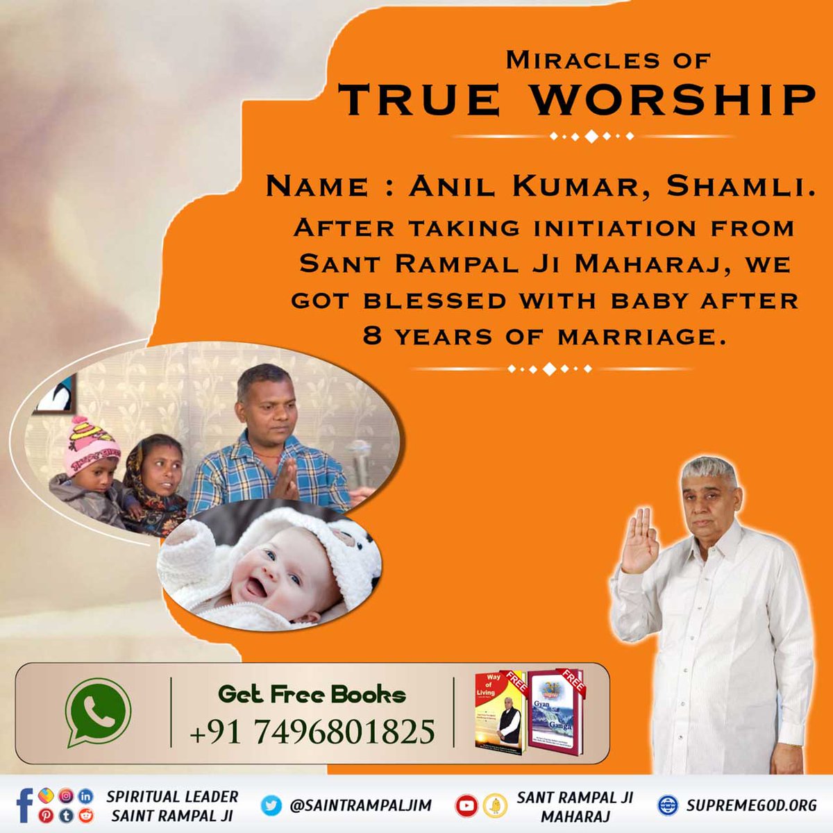 BaluChavan17's tweet photo. #सतभक्ति_से_चमत्कार

True way of worship shown by Sant Rampal Ji Maharaj is the only way, which is simple and based on " Vedas", which can heal incurable diseases free of cost.

SA True Story https://t.co/Tueh0WYBfe