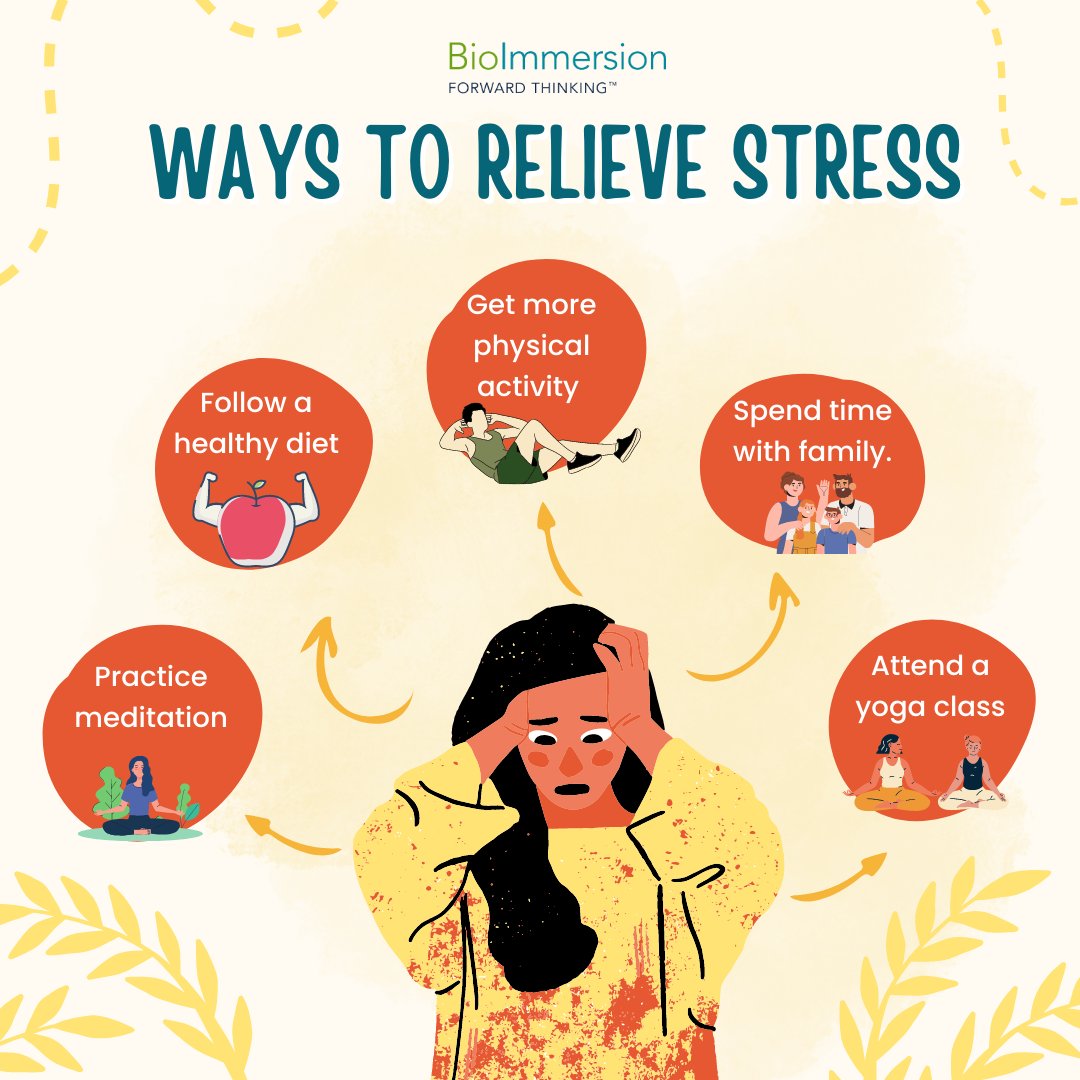 ImmersionBio's tweet photo. Stress and anxiety are common experiences for many people. In fact, millions of adults in the United States say they feel stress or anxiety daily.

Here are some evidence-based ways to relieve stress.

#stress #supplements #bioimmersion #holistichealth #holistichealth https://t.co/oDiAw5EWDt