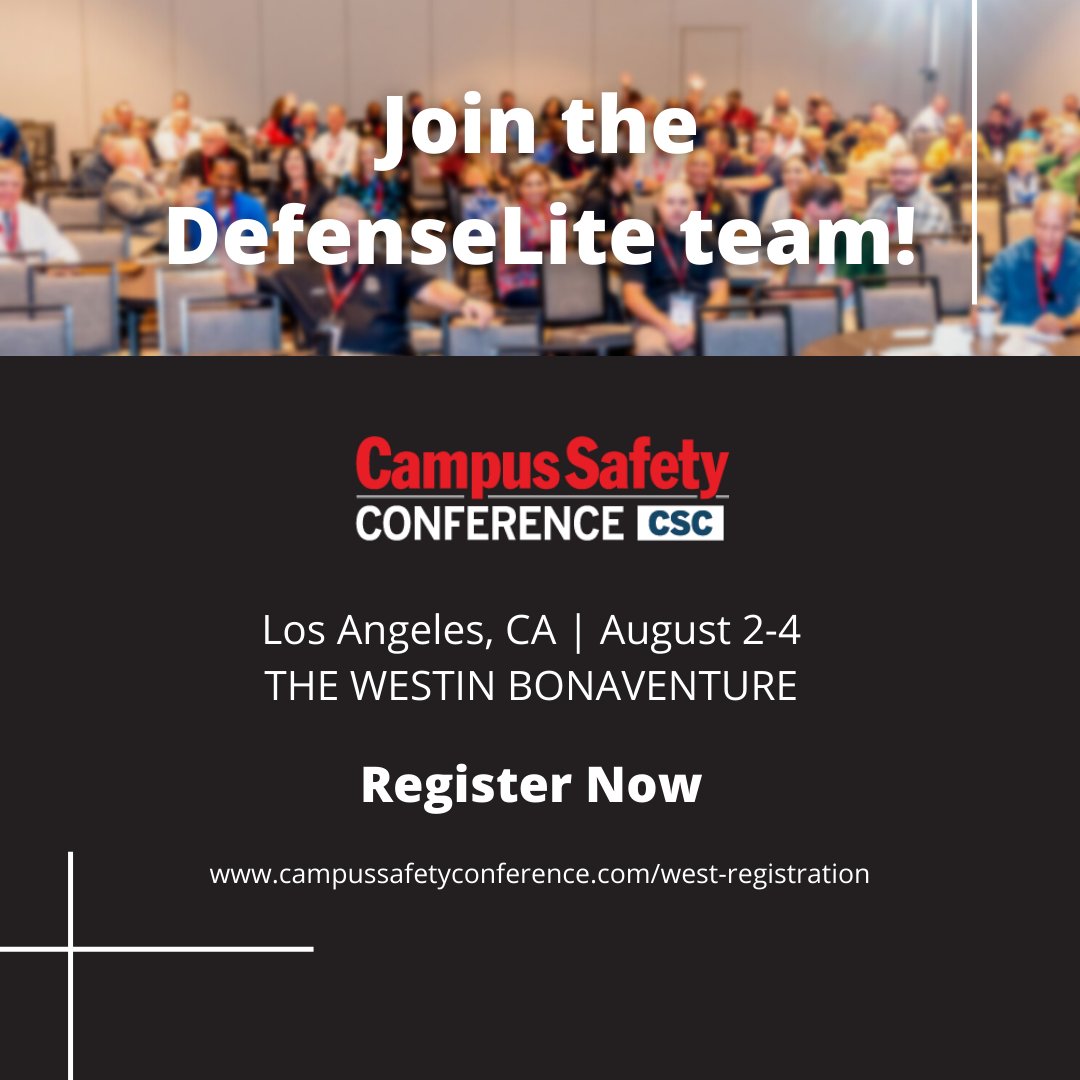 DefenseLite's tweet photo. The DefenseLite team is headed to Los Angeles early August to attend the Campus Safety Conference (CSC) West! The agenda is full of educational and insightful sessions. @CSEventTweets
Register: https://t.co/LfRFA9kmib
#CSCWest #schoolsafety #DefenseLite #retrofitsecurityglazing https://t.co/zOKT1uSqoE