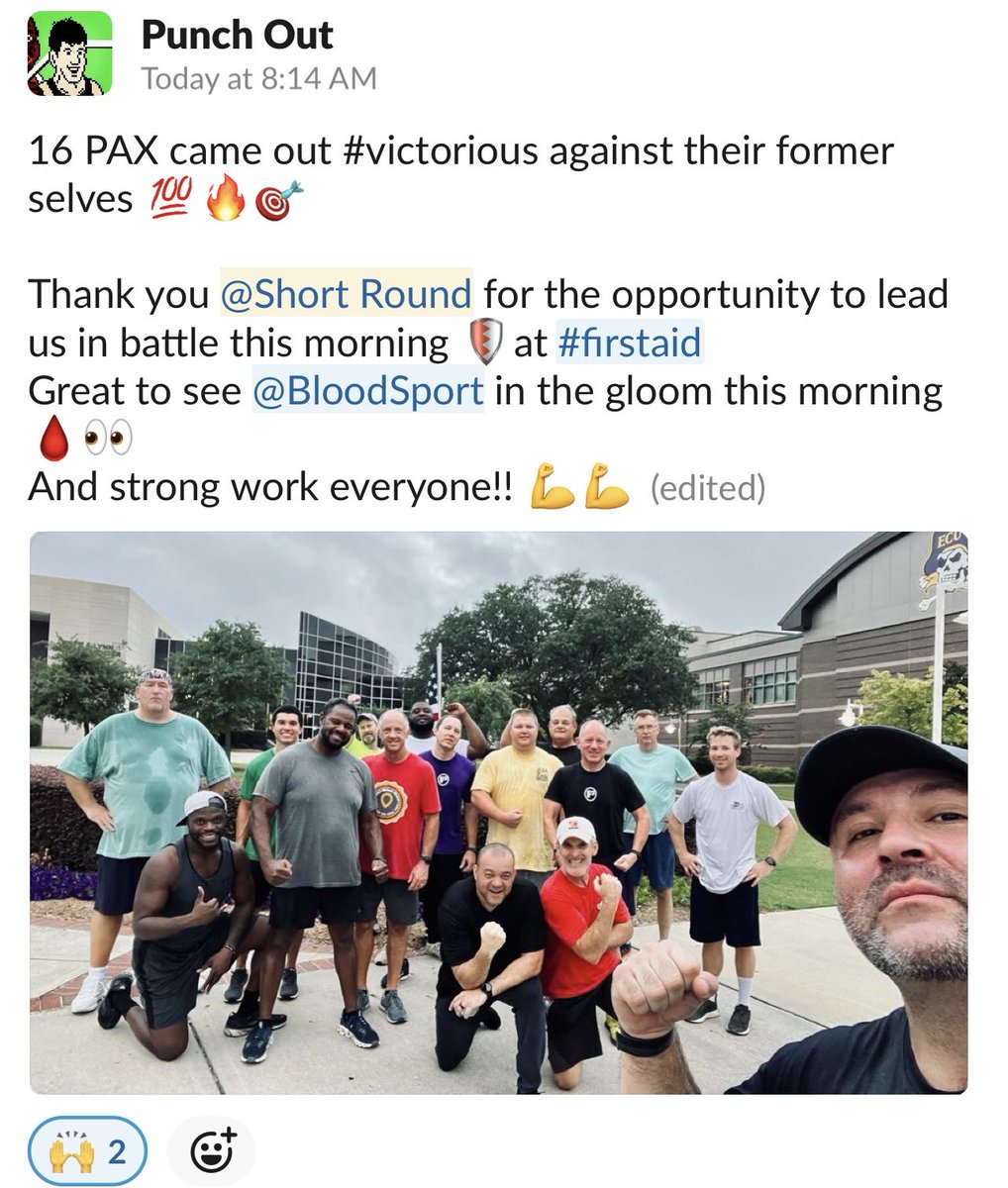 These men started the weekend getting strong together!  Great leadership and encouragement ⁦<a href="/F3PunchOut/">Todd Vlk</a>⁩.  ⁦<a href="/F3ENC/">F3ENC Crossbones</a>⁩