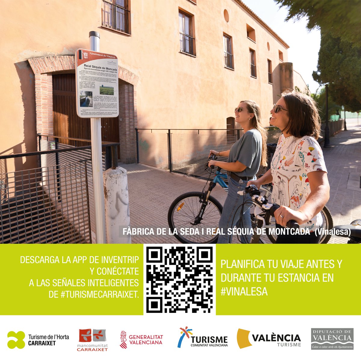 turiscarraixet's tweet photo. 🌱Descobreix #Vinalesa. Un municipi que té molta història industrial, prova d'això és la seua increïble fàbrica de la seda.
📖Si vols descobrir més històries i tradicions pots llegir el nostre Quadern de viatge #LesMilPrimaveresdelHorta i 🧳planificar-te amb l'app #INVENTRIP. https://t.co/ySOpHc2jiv