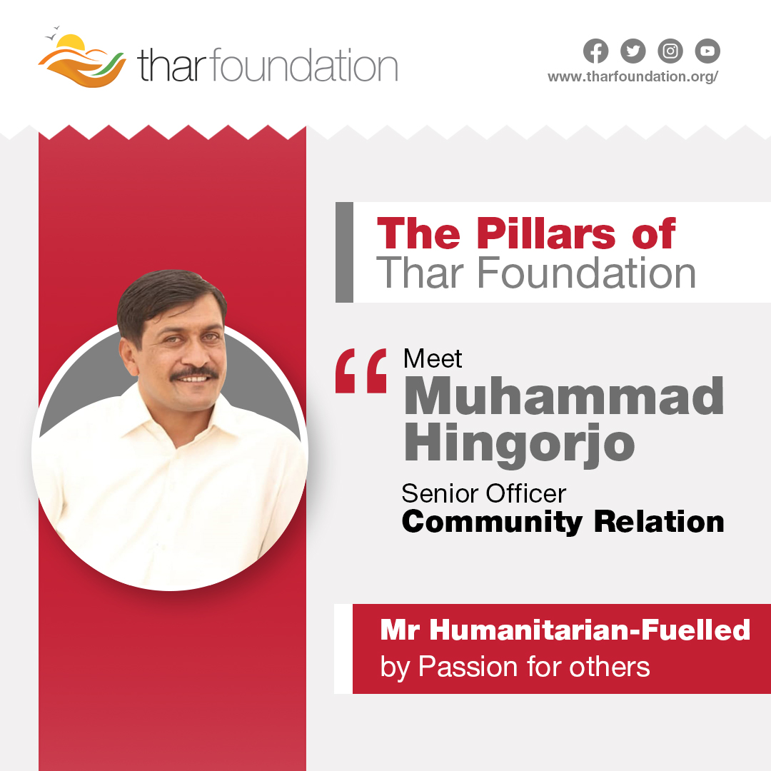 TharFoundation's tweet photo. Muhammad Hingorjo joined Thar Foundation 5 years ago. A problem solver who actively collaborates on issues related cultural diversity, donor liaison, resettlement of community and corporate social responsibility.
#TharFoundation #SkillsAndDevelopment #WorldYouthSkillsDay https://t.co/1QpVhKF3F9