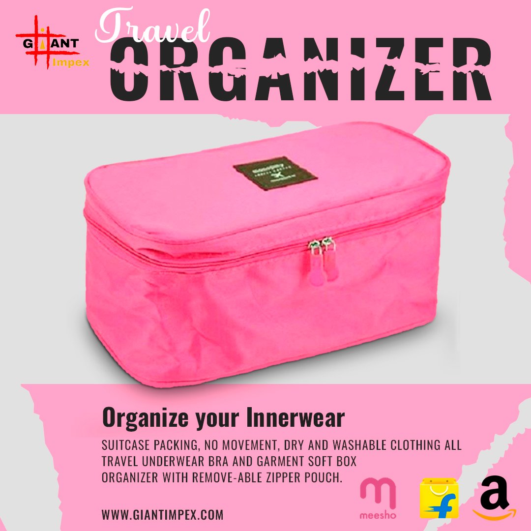 Giant Impex on X: Ask for #GiantImpex #Travel Multi Purpose Organizer A  Must-Have For #Travelers, #BusinessWomen And #Outdoor Enthusiasts. Neatly  organize and pack your underwear, bras, and socks together Available in  #, #