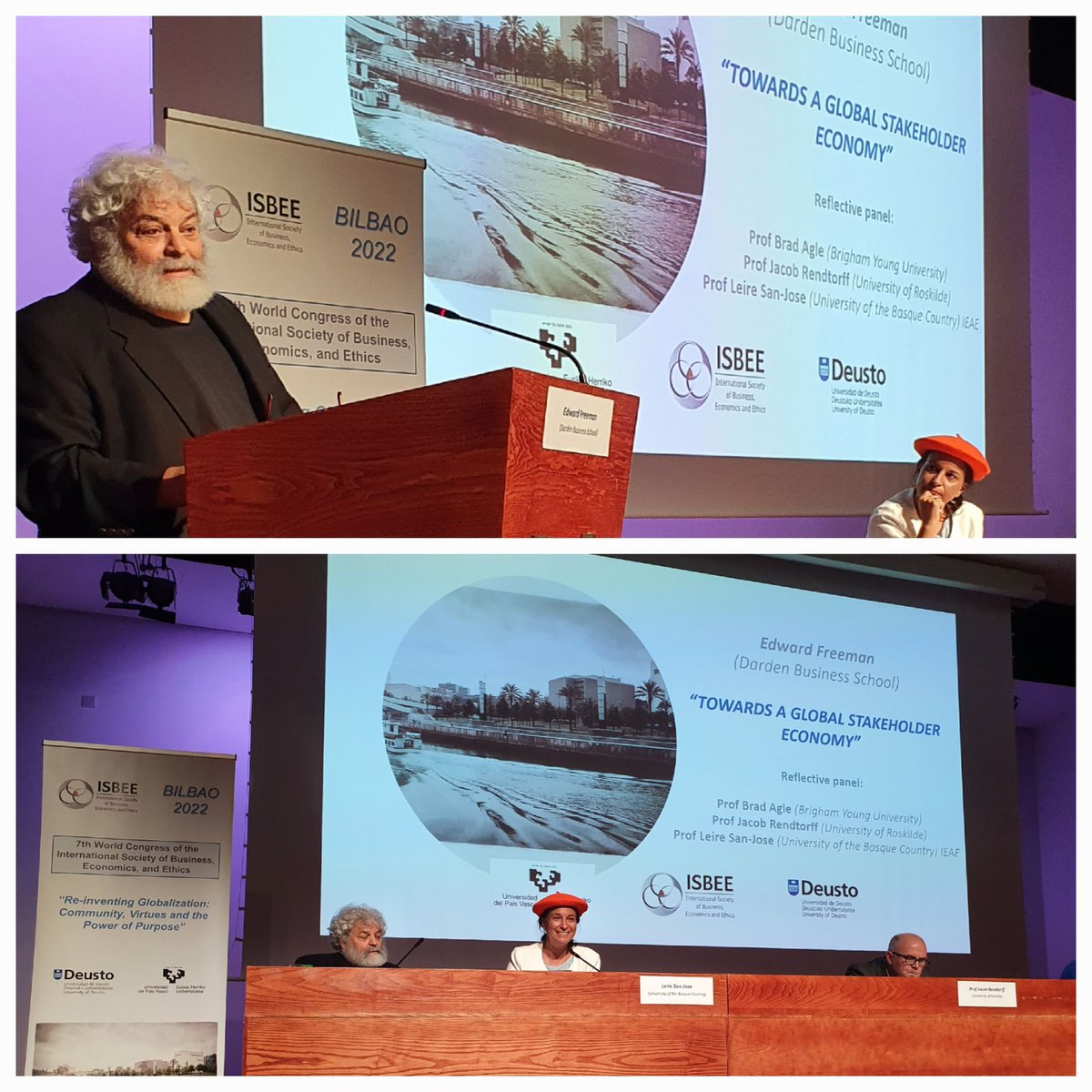 MariaSaizS's tweet photo. @LeireSanJose, chairwoman of @2022Isbee, introduce #EdwardFreeman, the father of #stakeholders theory "TOWARDS A GLOBAL STAKEHOLDER ECONOMY" @upvehu @deustoDBS https://t.co/amgqz9SMlm