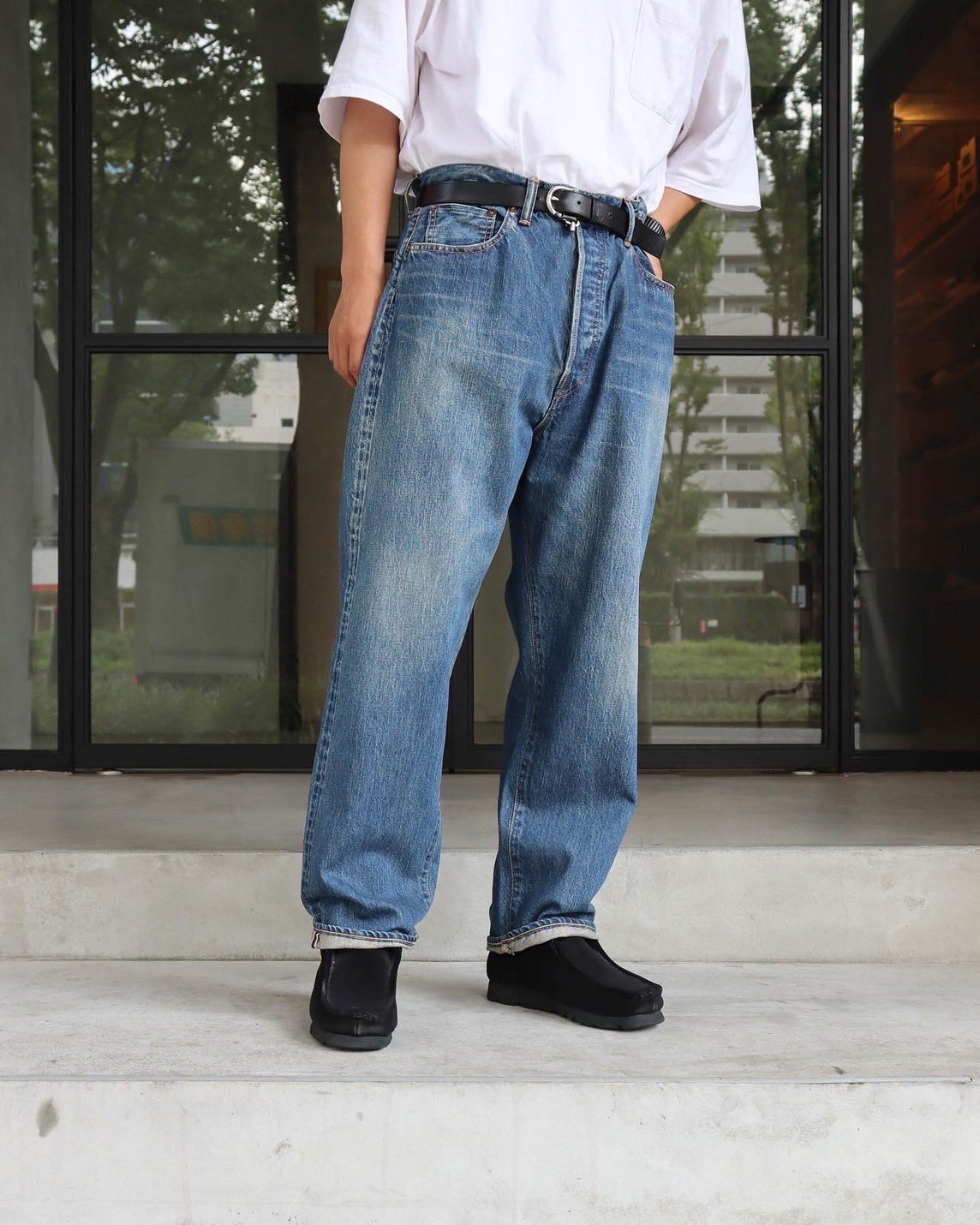 a.presse Washed Denim Wide Pants 36サイズ36 | traffic-interact.ro