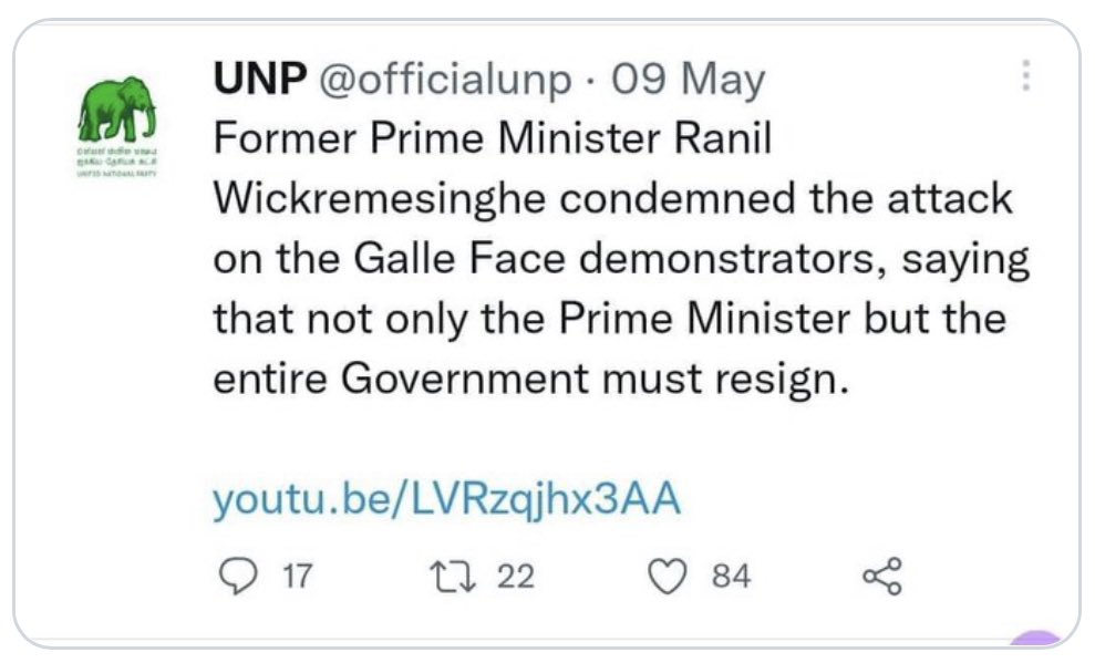 Maybe <a href="/RW_UNP/">RW_LK</a> didn’t want people to call him හිස් excellency - that’s why he said no more calling him that. 
 #හිස්excellency #ඇතිගරුජනාධිපතිතුමනි